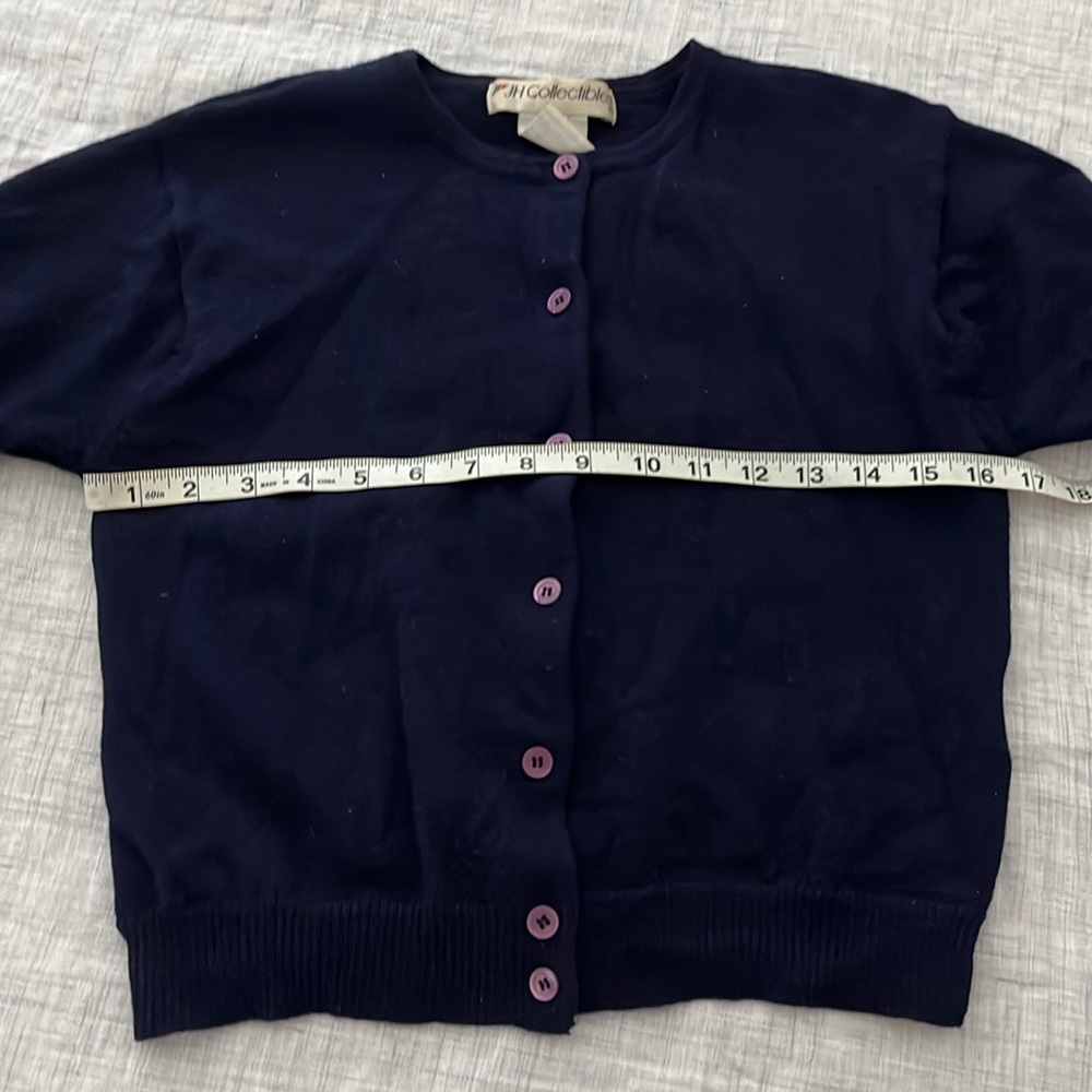 100% Wool Navy Cardigan - Picture 7 of 8